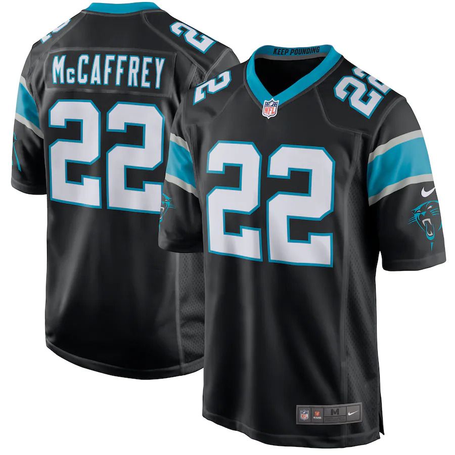 Men Carolina Panthers #22 Christian McCaffrey Nike Black Player NFL Jersey->carolina panthers->NFL Jersey